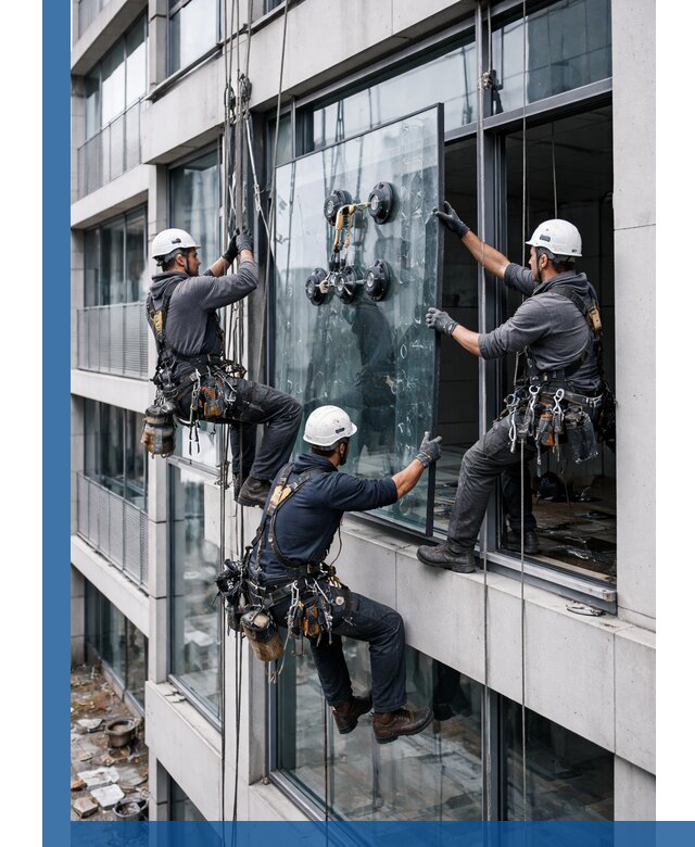 Фасадное остекление и монтаж витражей зданий в Элисте под ключ