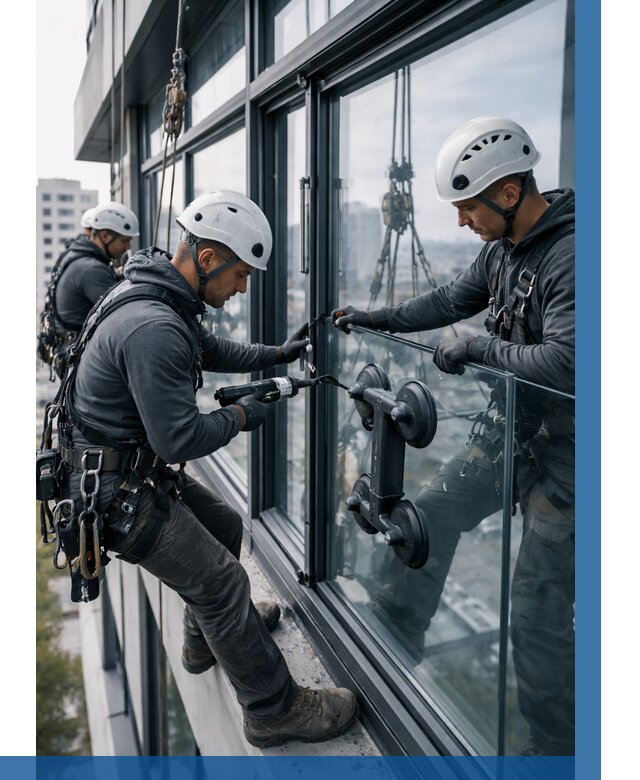 Витражное остекление зданий в Элисте от 3625 р. | ВЫСОТНИК-Элс