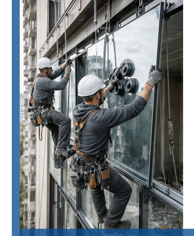 Витражное остекление фасадов и лоджий в Элисте под ключ