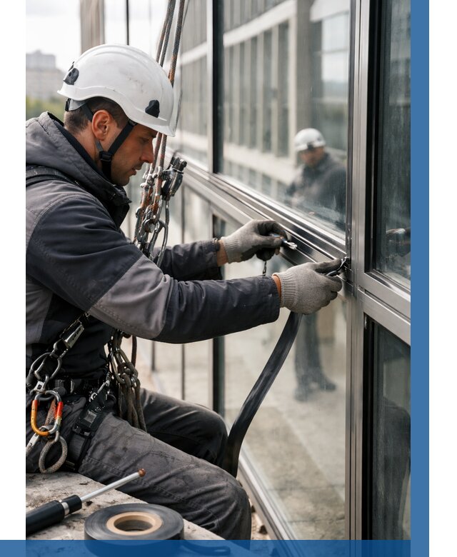 Ремонт витражных конструкций в Элисте от 3625 р. | ВЫСОТНИК-Элс