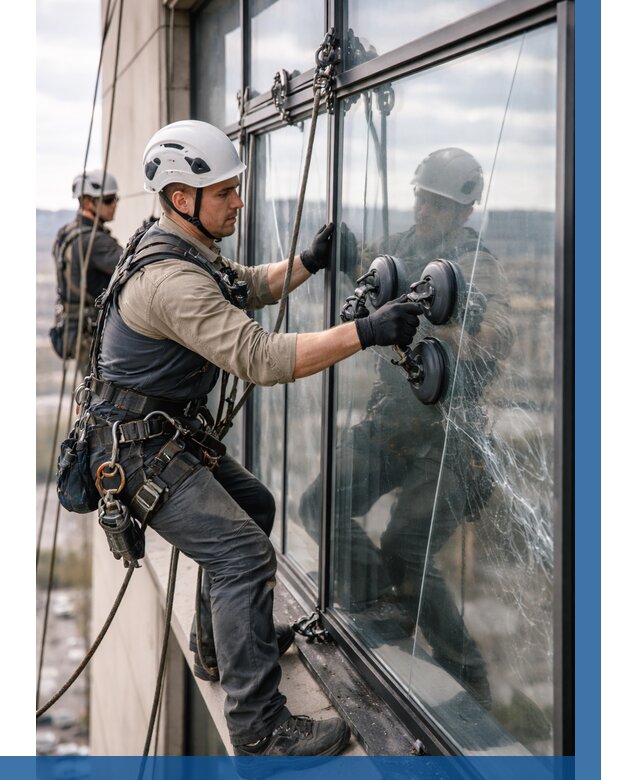 Замена стекла в витраже в Элисте под ключ от 8803 р. | ВЫСОТНИК-Элс