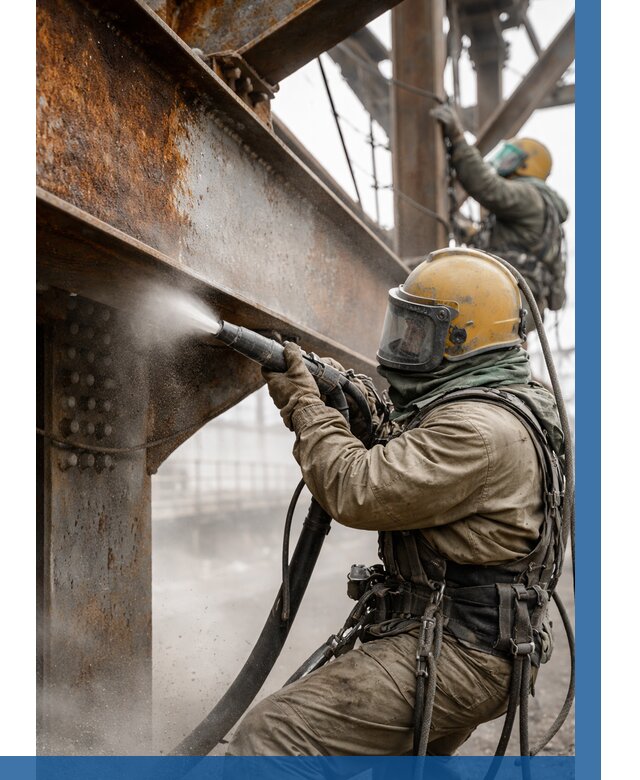 Пескоструйная очистка металлоконструкций в Элисте по 621 р.  ВЫСОТНИК-Элс