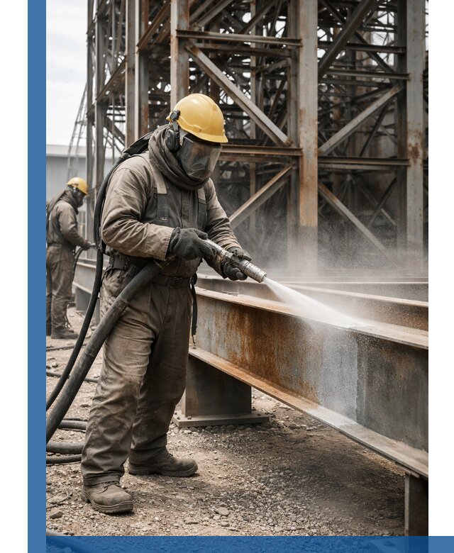 Пескоструйная очистка металлоконструкций в Элисте промышленная