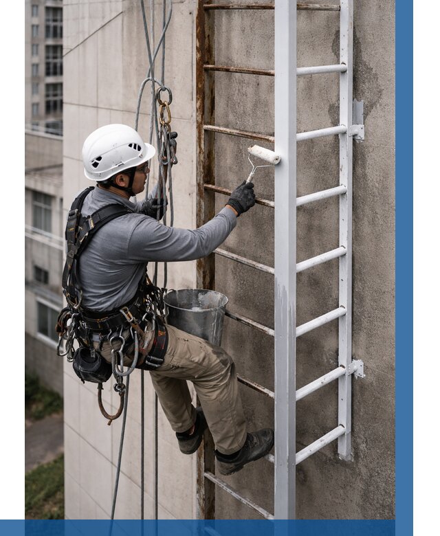 Покраска пожарных лестниц в Элисте от 4660 р. | ВЫСОТНИК-Элс