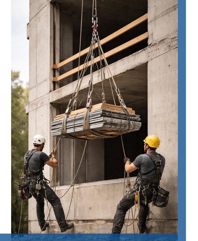 Подъем материала на этаж веревками в Элисте от 1553 р. | ВЫСОТНИК-Элс