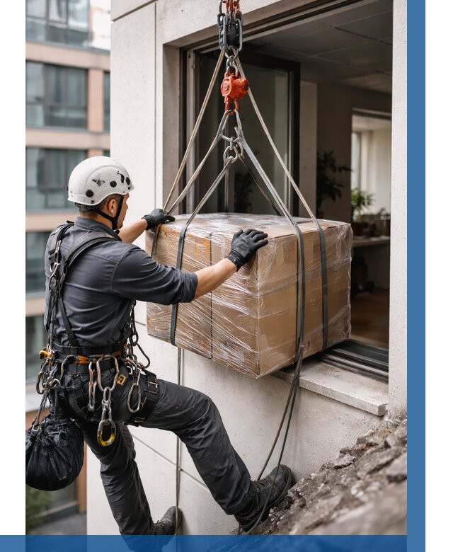 Подъем груза через окно в Элисте от 4660 р. | ВЫСОТНИК-Элс