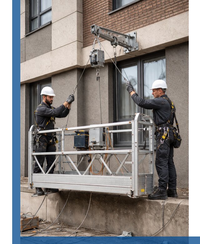 Монтаж и подъем фасадной люльки в Элисте с гарантией безопасности