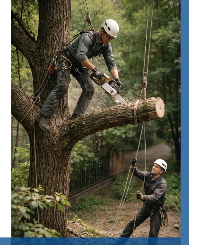 Спил деревьев альпинистами в Элисте от 8285 р. | ВЫСОТНИК-Элс