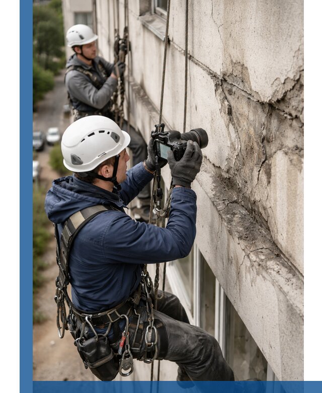 Фотофиксация дефектов фасада с высотной съемкой в Элисте