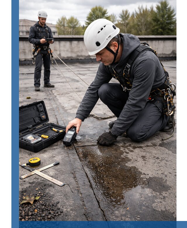 Обследование кровли на протечки и выявление дефектов в Элисте