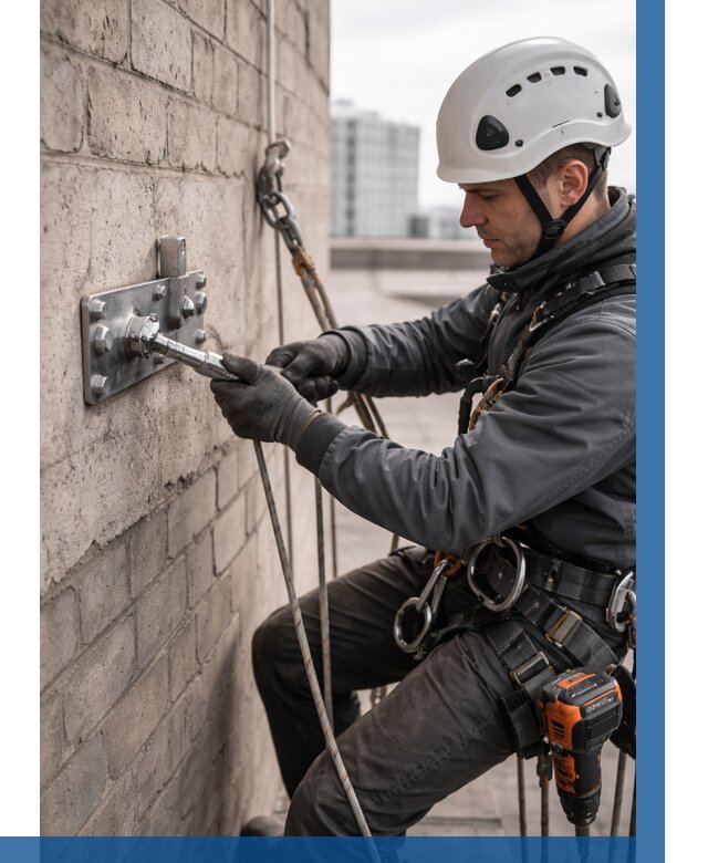 Установка анкерных точек в Элисте от 3625 р. | ВЫСОТНИК-Элс