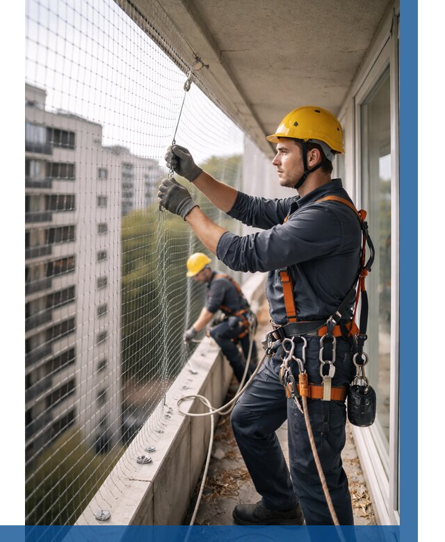 Монтаж сетки от птиц в Элисте от 4660 р. | ВЫСОТНИК-Элс