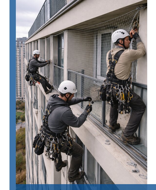 Профессиональный монтаж защитной сетки от птиц в Элисте